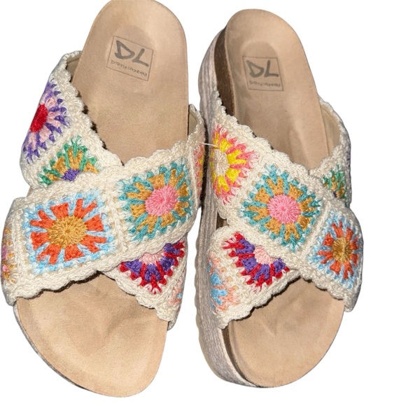 Dirty Laundry Multicolor Crochet Sandals - Picture 2 of 5